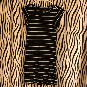 Billabong Striped Knit Dress Black and White